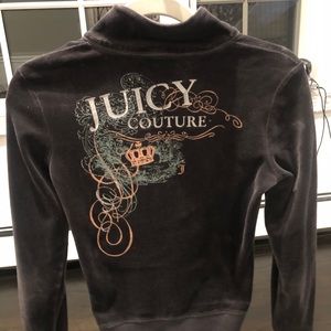 Juicy Couture zip jacket.  Grey. No hood . Women small.  (Vintage 2011)